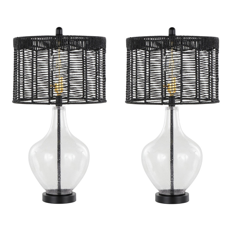 Yenna 26" Glass Table Lamp |  Set Of 2