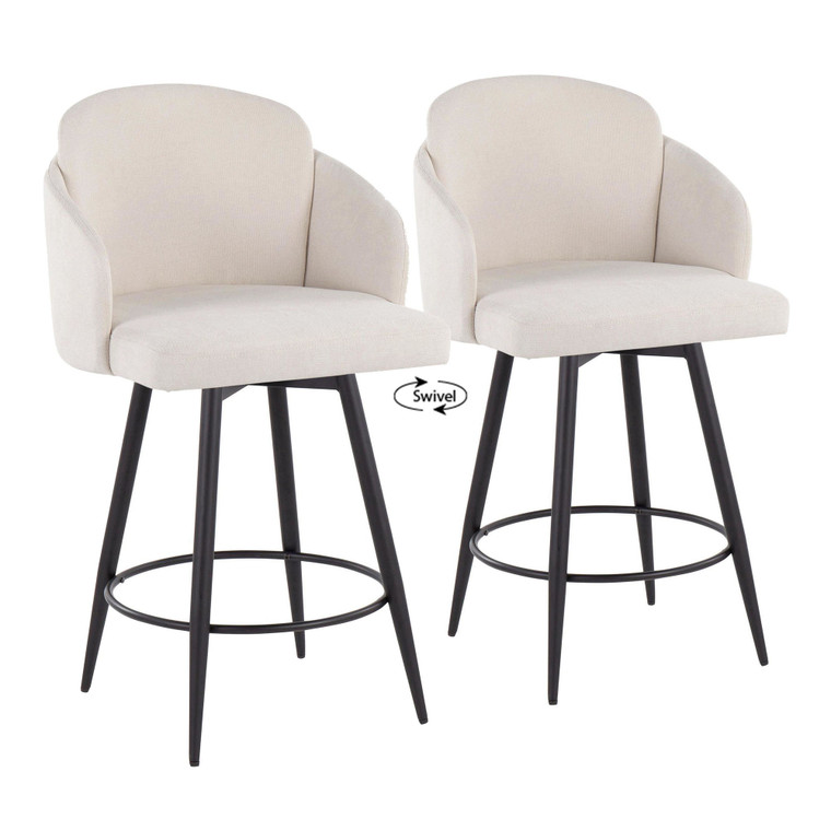 Delia 26" Fixed-Height Counter Stool |  Set Of 2