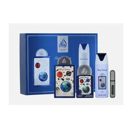 SET LATTAFA  ART OF UNIVERSE ( 3 PC ) 3.4 EDP / 0.68 EDP / PERFUMED SPRAY 6.7 OZ / 6290362347187