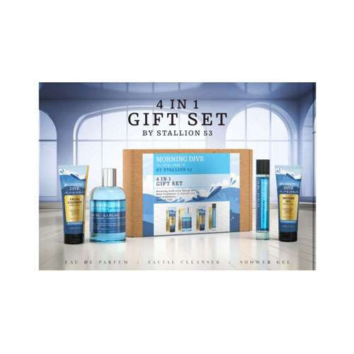 SET EMPER MORNING LIVE BY STALLION 53 UNISEX(4 PC) 3.4 OZ EDP SP/3.4 OZ SG/3.4 OZ FACIAL CLEANER /0.68 EDP SP / 6294021908993