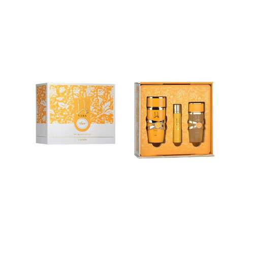 SET LATTAFA YARA TOUS ( 3 PC ) 3.4 OZ EDP SP /0.40 OZ  TRAVEL / 1.7 OZ HAIRMIST / 6290362349259