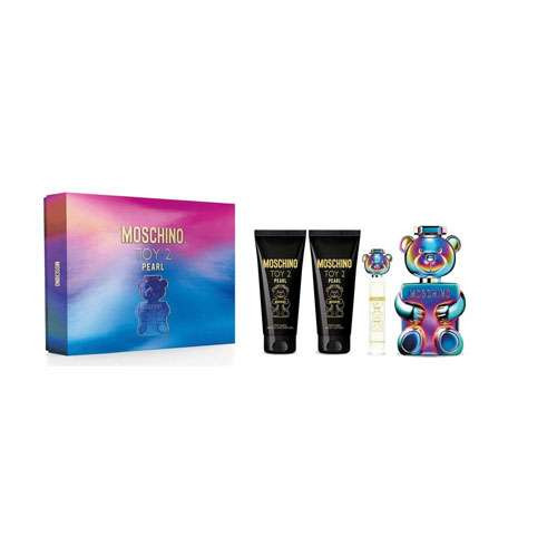 SET MOSCHINO TOY 2 PEARL UNISEX  ( 4 PC ) 3.4 OZ  EDP SP / 3. 4OZ SG./ 3.4 OZ  BL / 0.33 OZ EDP SP / 8011003903382