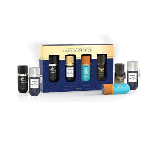 SET EMPER  GENIUS MEN ( 4 PC ) EVENT,OUD MYSTIQUE,HAYATI,VICTORY 0.845 OZ EDP SP / 6294021908122