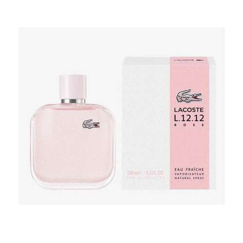 LACOSTE L.12.12 ROSE EAU FRAICHE WOMEN  3.4 OZ EDT SP / 3386460149242