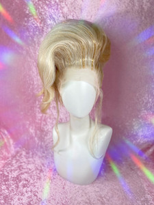 READY 2 SHIP - "Caramell-Oh-Yeah!" - rich blonde caramel mix with gold tinsel in a fab updo. 
