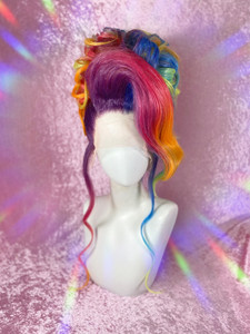 READY 2 SHIP Sale - bright Rainbow and Neon mix sculpted updo. READY 2 SHIP Sale - bright Rainbow and Neon mix sculpted updo.