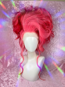 READY 2 SHIP Mini New Year Sale - "Pink Summer sunset" - high density multi tonal pink to red ombre in fab huge updo