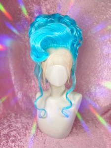 READY 2 SHIP Mardi Gras Sale - "Baby Blue updo" - Fab baby blue in a sculpted updo