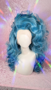 READY 2 SHIP Happy Esther SALE! - Big Blue mix with slicked side styled long and lush