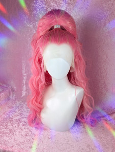 Ready 2 SHIP HAPPY PRIDE sale! -  Strawberries and cream half up high ponytail with AB bling.