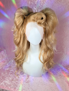 Ready 2 SHIP SALE! - "Caramello Piggies!" - strawberry blonde light tipped pigtails with fringe. 
