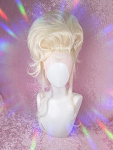 Ready 2 SHIP SALE! - "Blonde Ambition" - platinum Blonde tinsel lush fluffy updo
