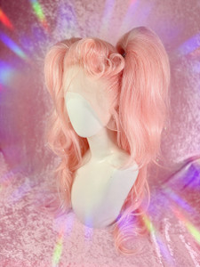 Ready 2 SHIP Tail Sale! - "Peppa Piggies" - high density pastel pink tinsel pigtails.