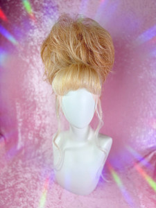Ready 2 SHIP! - "Golden Sands" - Fab lush Pamela Updo with soft fringe in a mixed blonde with gold tinsel.