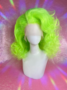 Ready 2 Ship Insta SALE  - "Green with Envy" - Big fluffy neon green blowout. 
