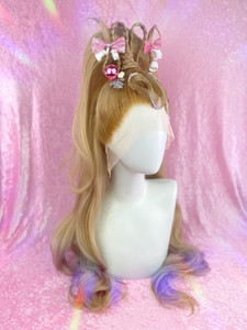 Ready 2 Ship Very Merry Sale - "Cindy Lou WHO is she?!" - half up pony tail with set solid wave fridge, crystals, braid detail and decorations! 