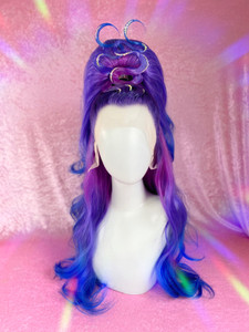 Ready 2 Ship SBE insta sale  - "Slippery Snakes" purple/magenta/blue Ombre high pon with double swirl and crystals