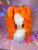 READY 2 SHIP The GingerBread Sale - "Orange you a lil Piggy!" - fun pigtails in bright neon orange with fab fringe. 