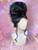 READY 2 SHIP Last Christmas Sale - "Krampus" -  Jet black updo with solid wiggly fringe detail