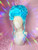 READY 2 SHIP Mardi Gras Sale - "Baby Blue updo" - Fab baby blue in a sculpted updo