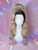 Ready 2 SHIP SALE! - dark rooted natural blonde with girly fringe in half up ponytail.