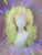 Ready 2 SHIP! - "SLuRm!!" Big lush drag hair in pastel yellow tipped with neon green.