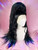 Ready 2 SHIP! - "Black Beauty" - fab wavy texture half slicked high pony.
