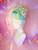 Ready 2 SHIP! - fab mermaid ombre sculpted updo with iridescent  tinsel. 
