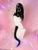 Ready 2 SHIP! Double & Tails Sale - "Black Beauty" - All slicked up 40 inch ponytail with set solid wiggly details and AB crystals.
