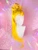 Ready 2 SHIP! Double & Tails Sale - "Moon Prism POWER! " - All slicked up 40 inch ponytail in Yellow with set solid wiggly details.