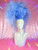 Ready 2 Ship Insta SALE - "Punk Up DO" - Pastel blue modern texture. 