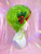 Ready 2 Ship Very Merry Sale - Mrs Grinch! - Green tinsel wig updo with custom red streak and hand made decoration. 