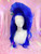 Ready 2 Ship Very Merry Sale - "Blue Christmas!" - Blue tinsel wig teased up big, slicked side and hand made decoration. 