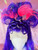 Ready 2 Ship  - triple Purple Buns with pink wefts added, solid wiggly details, and encrusted with AB crystals