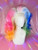 Ready 2 Ship  - "Oh so Lush rainbow!" fab rainbow wig styled big and floofy 