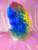 Ready 2 Ship  - "Oh so Lush rainbow!" fab rainbow wig styled big and floofy 