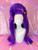 Mini Tinsel Sale - "Pink Snowflake!" - lush Purple high density tinsel wig with custom made Chrissy accessory.  