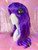 Mini Tinsel Sale - "Pink Snowflake!" - lush Purple high density tinsel wig with custom made Chrissy accessory.  