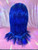 Blue Christmas sale - "BIG Blue Tinsel!" - FULL tinsel wig!