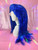 Blue Christmas sale - "BIG Blue Tinsel!" - FULL tinsel wig!