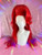 Chrissy SALE - "RED-dy for Christmas!"- Red with multi-coloured tinsel wig with high pony and fringe. 