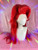 Chrissy SALE - "RED-dy for Christmas!"- Red with multi-coloured tinsel wig with high pony and fringe. 
