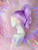 Midsumma Pastel/Pride SALE! - "lavender she betta do!"-  Lavender all up ponytail with set solid wiggly fringe and AB crystal details. 
