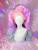 READY 2 SHIP! - "Pastelicious!"-  Lush and long pastel  ombre teased up big With classic swept fringe