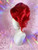 READY 2 SHIP - "Christmas in July " - lush red fluffy updo 