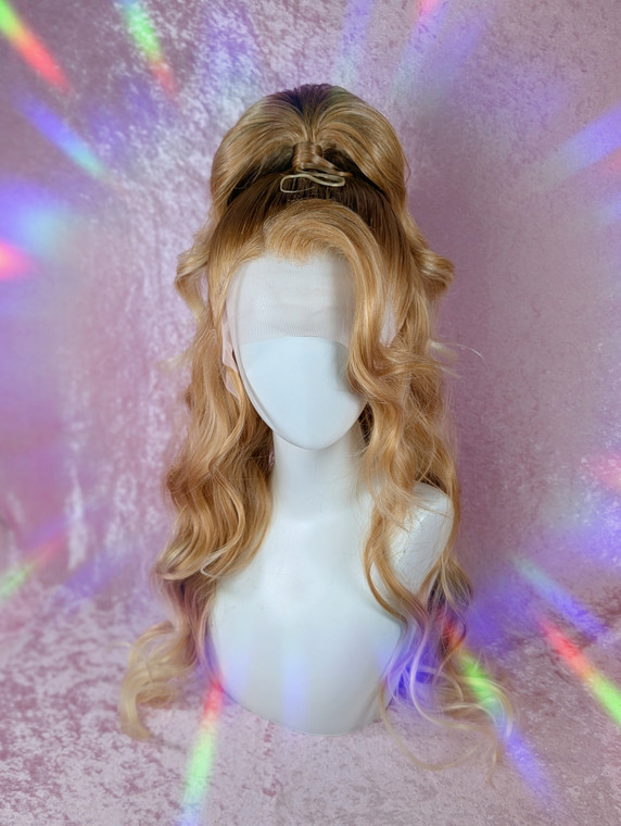 Ready 2 SHIP SALE! - girly and demure Honey blonde half up pony.