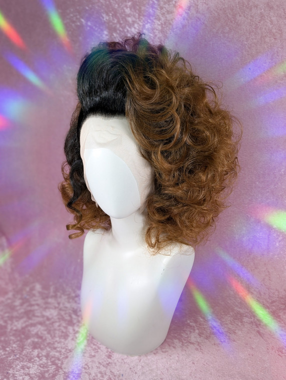 Ready 2 SHIP SALE! - "Chocolát" - dark rooted rich brown short style with slicked side