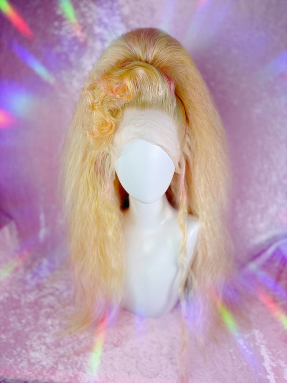Ready 2 SHIP! - "80's Barbie Tequila sunrise" - fun big ponytail with fluffy 80's fringe.