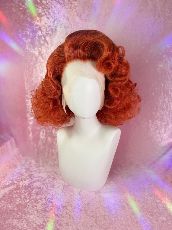  Ready 2 SHIP! - "Tootsie Sue!" - fab bright auburn short vintage wig 
