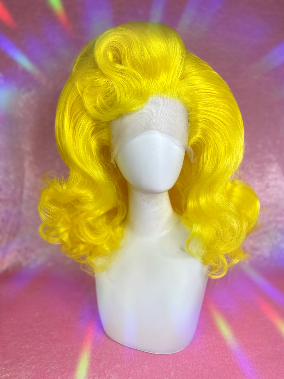 Ready 2 Ship Insta SALE  - "Angelica all Grown up!" - Big vintage wave Bright yellow.